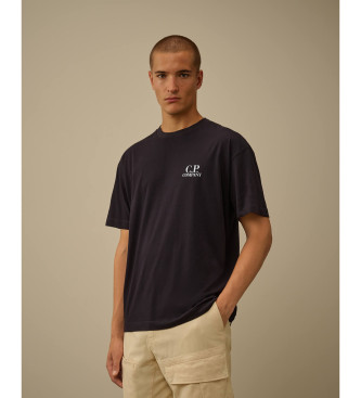 C.P. Company para hombre. 19CMTS103A005100W Camiseta 30/1 Jersey Short Sleeve Logo marino (S), Casual, Algodón, Manga corta