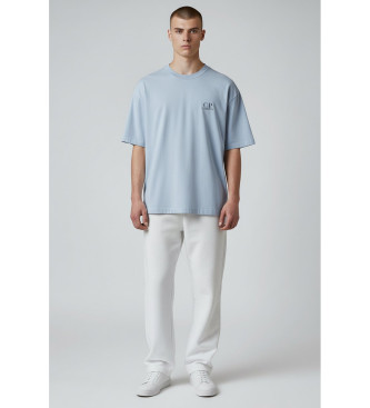 C.P. Company para hombre. 20CMTS086A005100W Camiseta 30/1 Sleeve Logo (L), Azul, Casual, Algodón, Manga corta