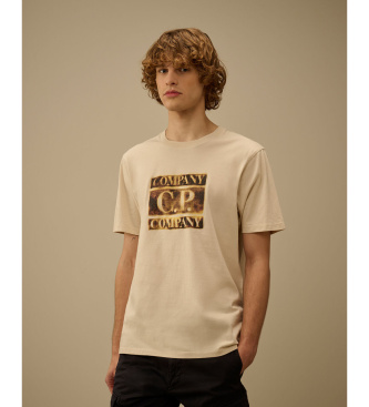C.P. Company para hombre. 20CMTS141A110579W Camiseta Faded Logo beige (L), Casual, Algodón, Manga corta
