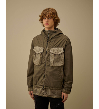 C.P. Company para hombre. 20CMOW191A110185M Chaqueta BI TM Mixed Goggle verde (L), Casual, Poliamida