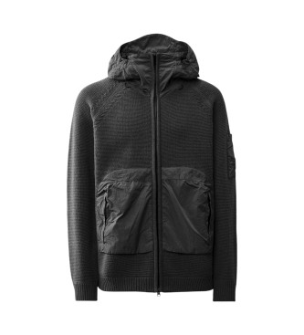 C.P. Company para hombre. 17CMKN245A110149M Chaqueta con capucha negro (M), Casual, Lana