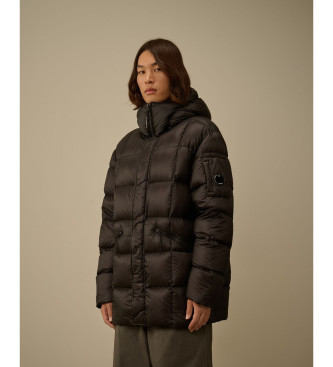 C.P. Company para homem. 19CMOW182A110416A Casaco comprido com capuz DD Shell preto (L), Casual, Poliamida