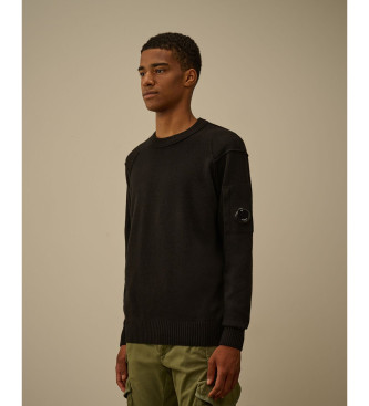 C.P. Company Para Hombre. RFCMKN707A110149A Jersey De Punto Con Cuello Redondo Negro (S), Casual, AlgodóN-image