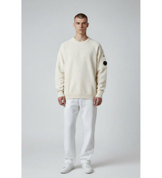 C.P. Company para hombre. 20CMKN106A110373A Jersey cuello redondo beige (L), Casual, Algodón