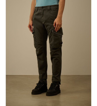 C.P. Companyvoor mannen. 19CMPA730A005529G Cargo stretch satijnen broek groen (50), Casual, Katoen