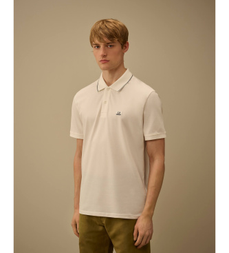 C.P. Company para hombre. RCCMPL722A005263W Polo Stretch Piquet blanco roto (M), Casual, Algodón, Manga corta