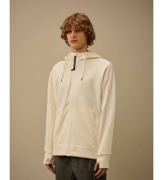 C.P. Company para hombre. RCCMSS715A005086W Sudadera Diagonal Raised Fleece Goggle blanco (L), Casual, Algodón, Manga larga