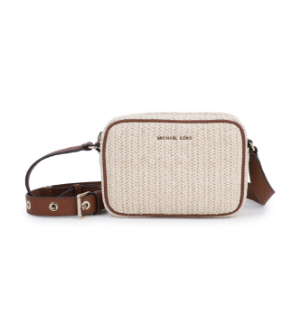 Michael Kors para niña. R30630 Bandolera casual beige (OSFA), Poliuretano, moda infantil