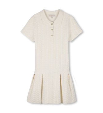 Michael Kors para niña. R30600 Vestido Robe Polo beige (8años= 126cm), Viscosa, Manga corta, moda infantil