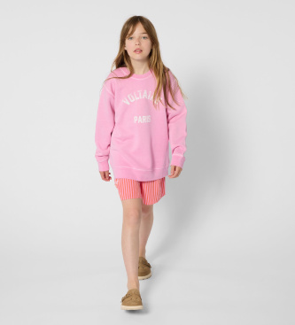 Zadig & Voltaire para niña. X60626 Bermudas a rayas rosa (14años= 156/162cm), Casual, Algodón, moda infantil