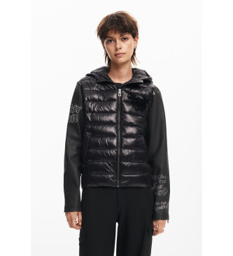 Desigual para mujer. 24WWEWBL Abrigo de plumas Mickey negro (XS), Casual, Poliuretano, Desigual outlet 2024.