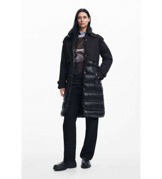 Desigual para mujer. 24WWEW92 Abrigo Estocolmo negro (M), Casual, Poliéster, Desigual outlet 2024.