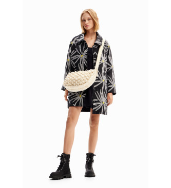 Desigual para mujer. 24WWEWBJ Abrigo largo Marga negro (S), Casual, Poliéster, Desigual outlet 2024.