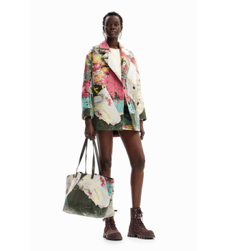 Desigual para mujer. 24WWEW63 Abrigo Poster Lacroix multicolor (L), Casual, Algodón, Desigual outlet 2024.