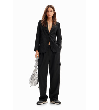 Desigual para mujer. 24WWEW75 Americana Hamburgo negro (L), Casual, Poliéster, Desigual outlet 2024.