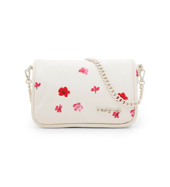 Desigual para mujer. 24SAXP77 Bandolera acolchada flores blanco (OSFA), Casual, Poliuretano, Desigual outlet 2024.