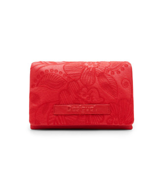 Desigual para mujer. 24SAXP39 Bandolera bordado flores rojo (OSFA), Casual, Poliuretano, Desigual outlet 2024.