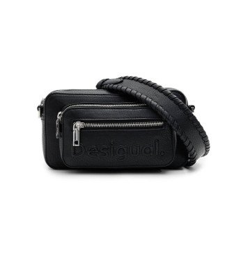 Desigual para mujer. 24SAXP19 Bandolera logo negro (OSFA), Casual, Poliuretano, Desigual outlet 2024.