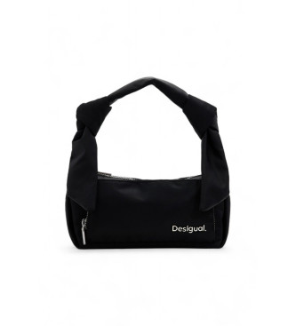 Desigual para mujer. 24SAXY05 Bandolera S lisa lazos nergo (OSFA), Negro, Casual, Poliuretano, Desigual outlet 2024.