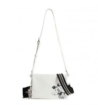 Desigual para mujer. Bolso bandolera Mickey Dortmund Flap blanco -27,3