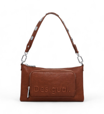Desigual para mujer. 24WAYP02 Bolso Half Logo marrón (OSFA), Casual, Poliuretano, Desigual outlet 2024.