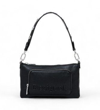 Desigual para mujer. 24WAYP02 Bolso Half Logo negro (OSFA), Casual, Poliuretano, Desigual outlet 2024.