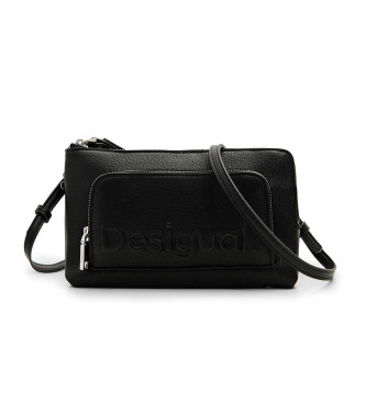 Desigual para mujer. 24SAYP01 Bolso mini logo negro (OSFA), Casual, Poliuretano, Desigual outlet 2024.