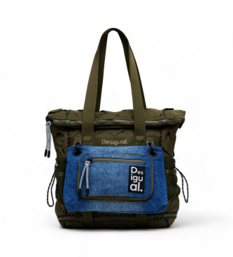 Desigual para mujer. 24WAKY06 Bolso mochila Reprise verde (OSFA), Casual, Poliamida, Desigual outlet 2024.