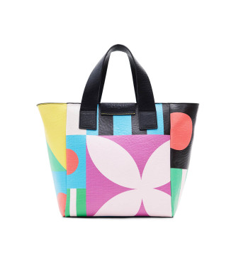 Desigual para mujer. 24SAXP41 Bolso shopper geométrico multicolor (OSFA), Casual, Poliuretano, Desigual outlet 2024.