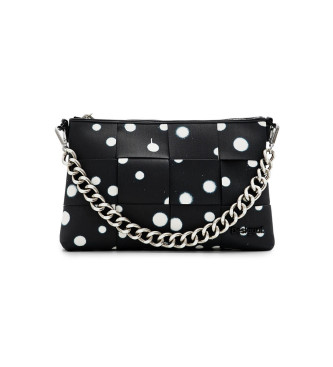 Desigual para mujer. 24SAXP10 Bolso trenzado gotas negro (OSFA), Casual, Poliuretano, Desigual outlet 2024.
