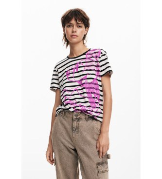 Desigual para mujer. 24WWTKA1 Camiseta Drawing Mickey blanco (M), Casual, Algodón, Manga corta, Desigual outlet 2024.