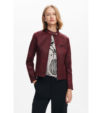 Desigual para mujer. 24WWEW36 Cazadora biker granate (L), Casual, Poliéster, Desigual outlet 2024.