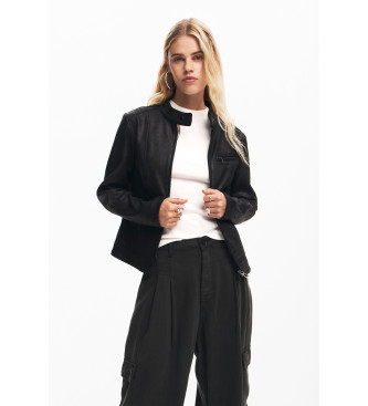 Desigual para mujer. 24WWEW36 Cazadora biker negro (XL), Casual, Poliéster, Desigual outlet 2024.