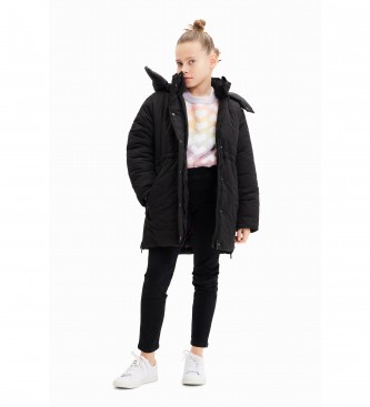 Desigual para niña. 23WGEW03 Chaqueta Angel negro (13/14años= 164cm), Casual, Poliamida, Manga larga, moda infantil, Desigual outlet 2024.