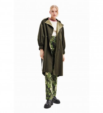 Desigual para mujer. 23WWEW94 Chaqueta Trek verde (M), Casual, Poliéster, Manga larga, Desigual outlet 2024.