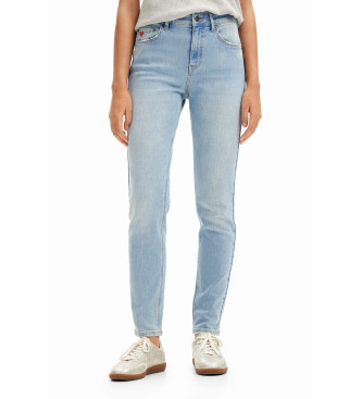 Desigual para mujer. 24SWDD26 Jeans Slim push-up azul (36), Casual, Algodón, Denim, Desigual outlet 2024.