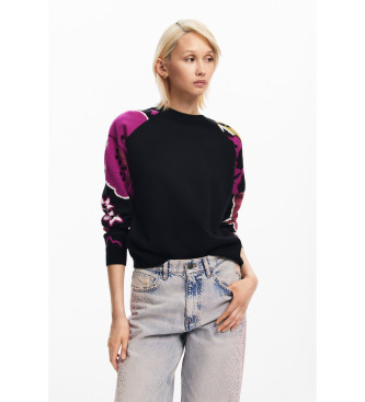 Desigual para mujer. 24WWJF24 Jersey Barrie negro (M), Casual, Viscosa, Desigual outlet 2024.