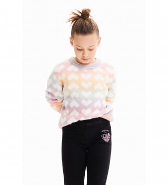 Desigual para niña. 23WGJF06 Jersey Freya rosa (11/12años= 152cm), Casual, Algodón, Manga larga, moda infantil, Desigual outlet 2024.