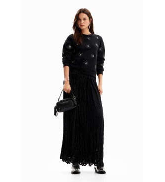 Desigual para mujer. 24WWSK32 Jersey Joya negro (L), Casual, Algodón, Desigual outlet 2024.