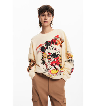 Desigual para mujer. 24WWSK35 Jersey Oversize Mickey beige (M), Casual, Algodón, Desigual outlet 2024.