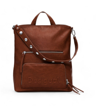 Desigual para mujer. 24WAKP03 Mochila Back Half marrón (OSFA), Casual, Poliuretano, Desigual outlet 2024.