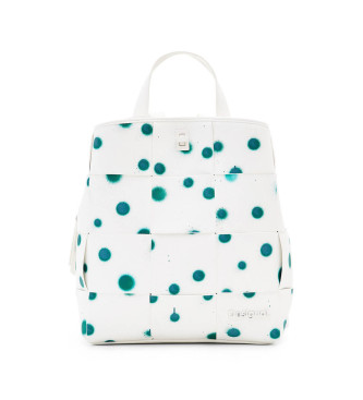 Desigual para mujer. 24SAKP13 Mochila trenzada gotas blanco (OSFA), Casual, Poliuretano, Desigual outlet 2024.