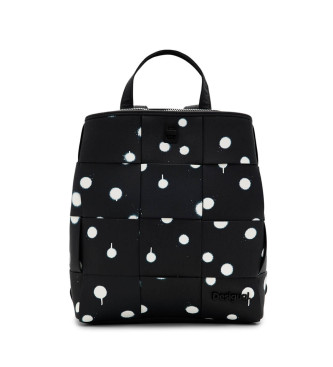 Desigual para mujer. 24SAKP13 Mochila trenzada gotas negro (OSFA), Casual, Poliuretano, Desigual outlet 2024.