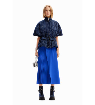 Desigual para mujer. 24WAID02 Poncho Imago azul (UNICA), Casual, Algodón, Manga corta, Desigual outlet 2024.
