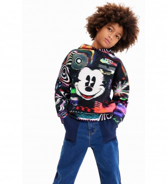 Desigual para niño. 23WBSK05 Sudadera Aryeh Mickey negro (XL), Casual, Algodón, Manga larga, moda infantil, Desigual outlet 2024.