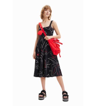 Desigual para mujer. 23SWVK15 Vestido Cambridge negro (S), Casual, Algodón, Elastano, Sin mangas / Tirantes, Desigual outlet 2024.