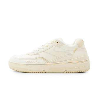 Desigual para mujer. 24SSKP10 Zapatillas de Piel retro patch blanco -Altura cuña 5cm- (37), 3 a 5cm, Casual, Desigual outlet 2024.