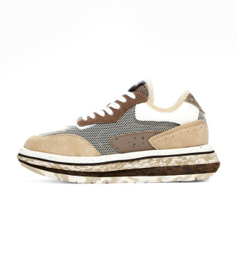 Desigual para mujer. 24WSKA15 Zapatillas Raw Patch marrón (38), Plano, Cordones, Casual, Desigual outlet 2024.