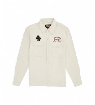 Deus Ex Machina para homem. DMF255290 Camisa bege Picklock (S), Casual, Algodão, Manga comprida