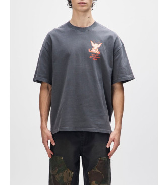 Deus Ex Machina para hombre. DUF251449C Camiseta 24h gris oscuro (M), Casual, Algodón, Manga corta